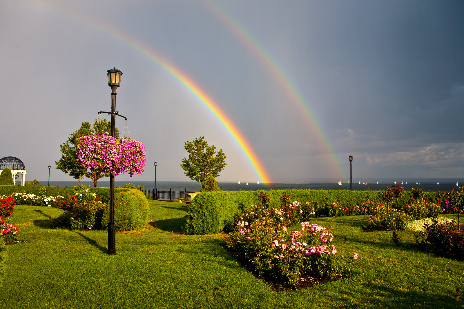 Rainbows over Lake Superior.